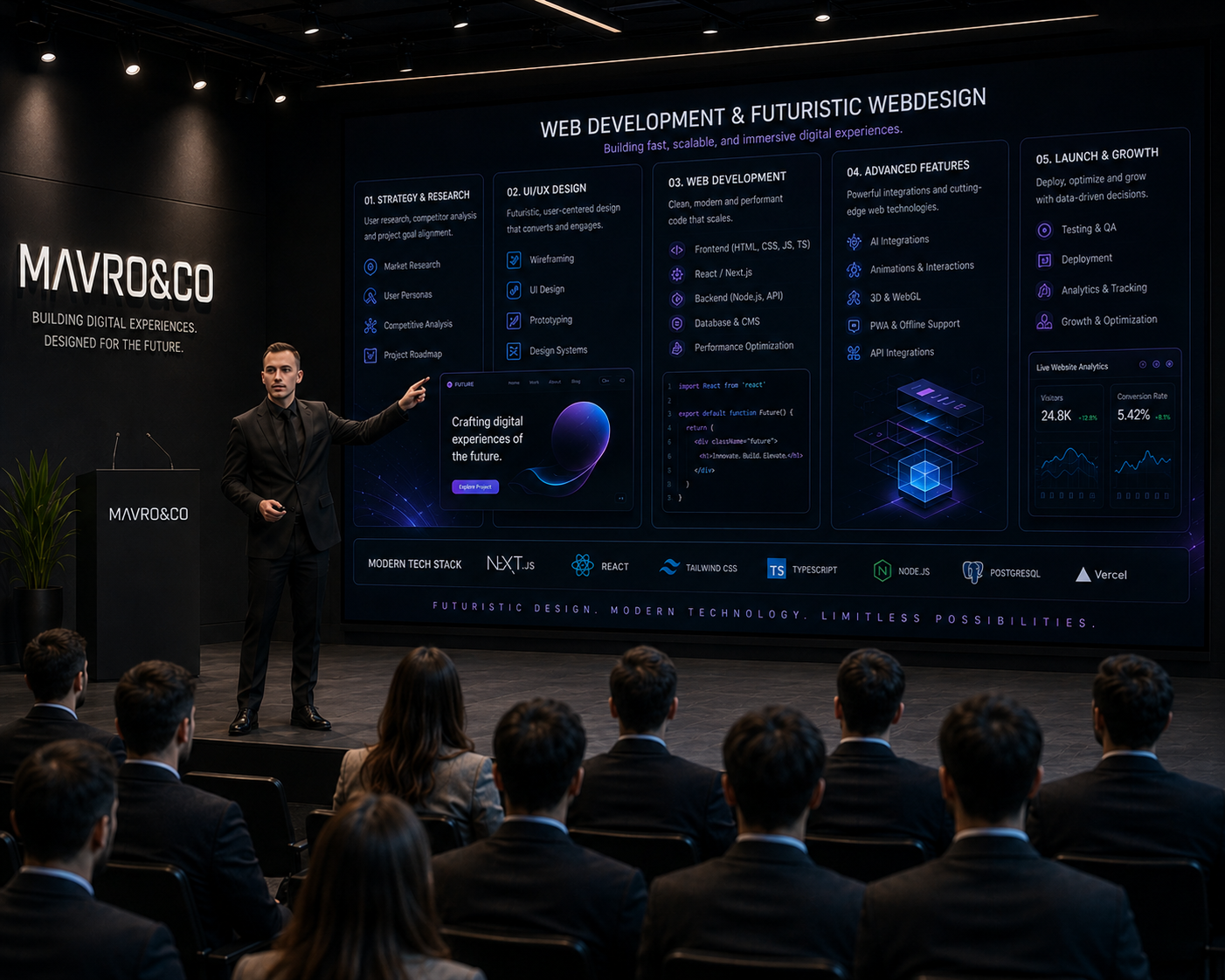 Web development & futuristic web design keynote