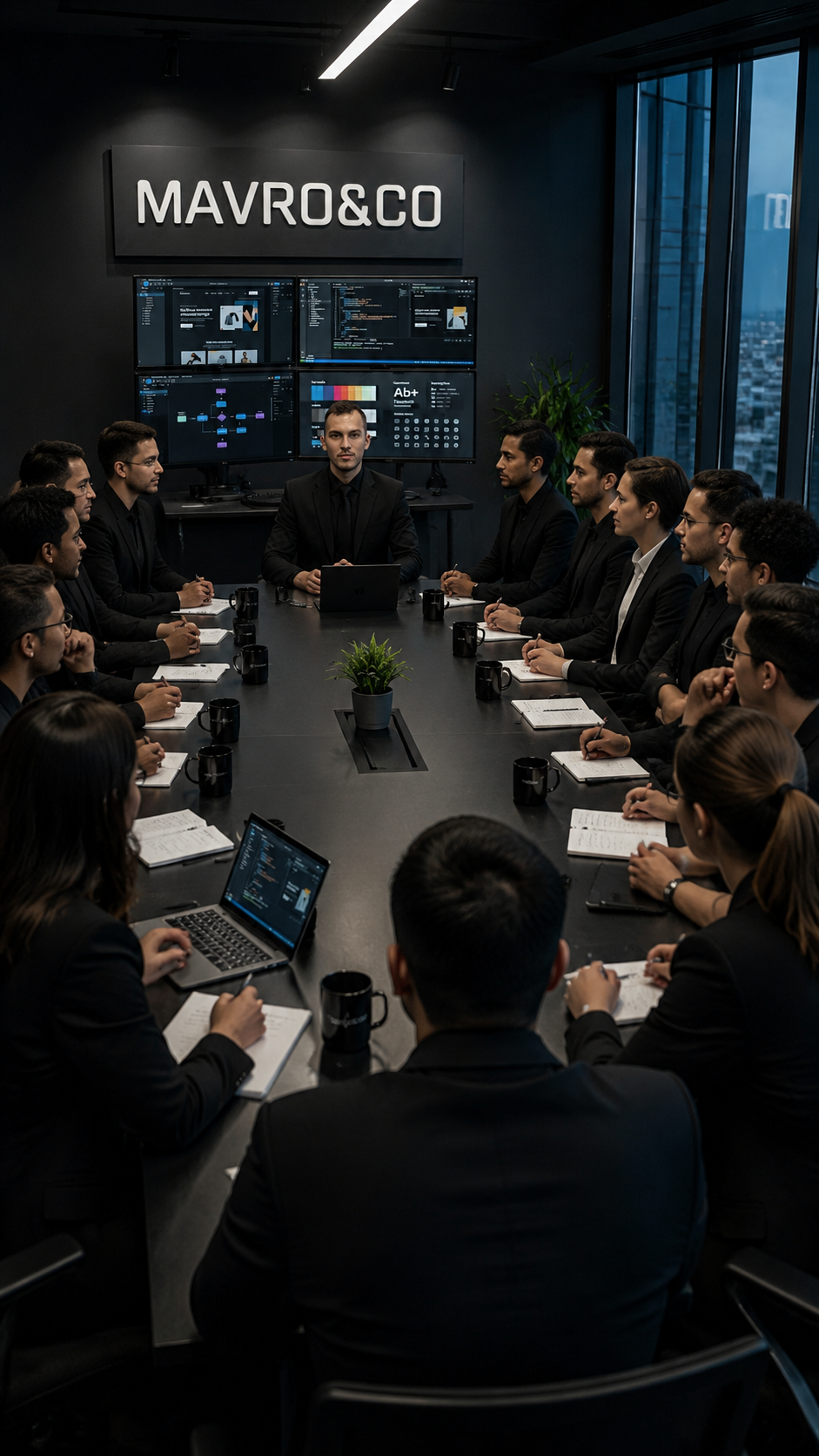 MAVRO&CO team in a strategy meeting