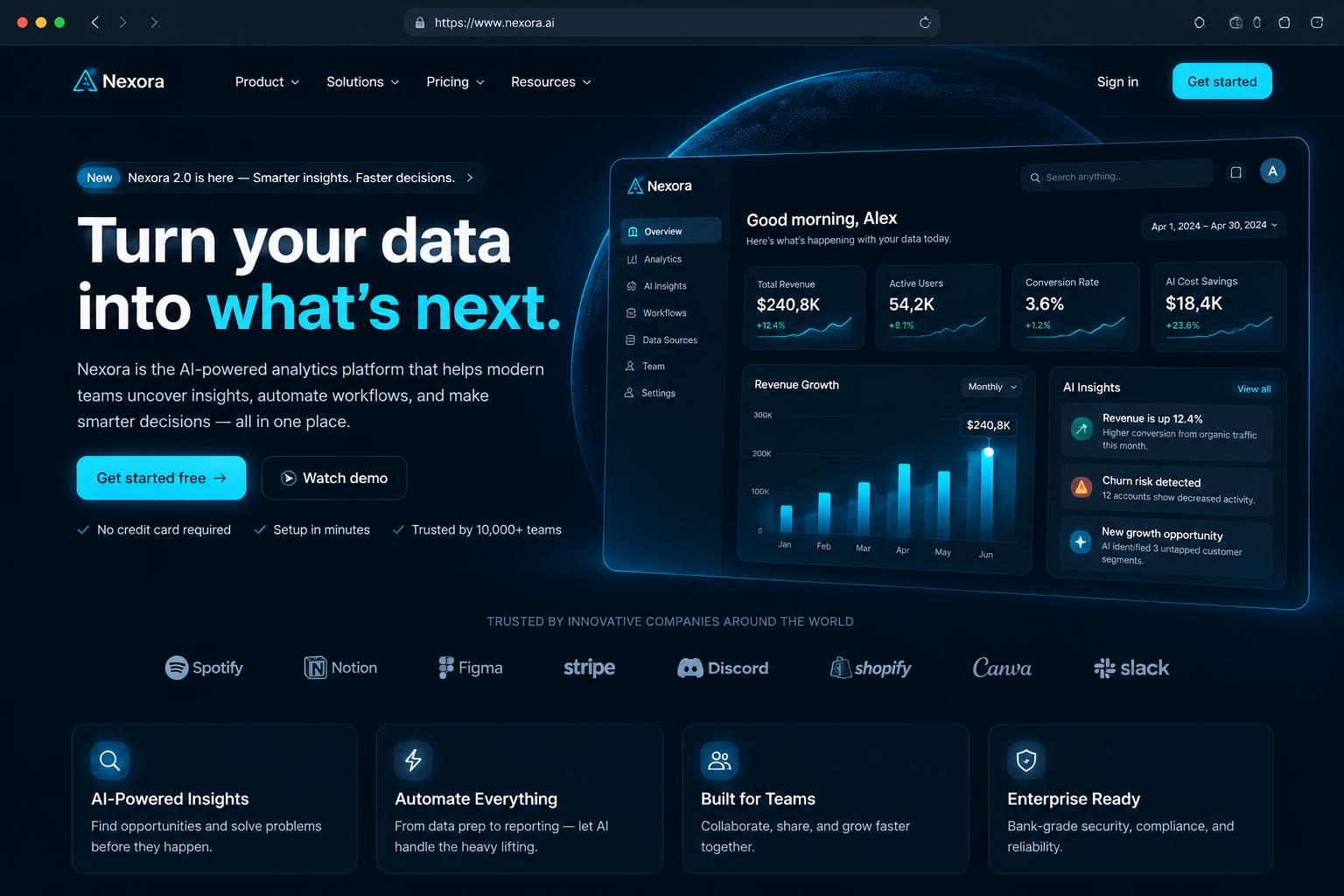 AI-generated futuristic premium desktop website design concept