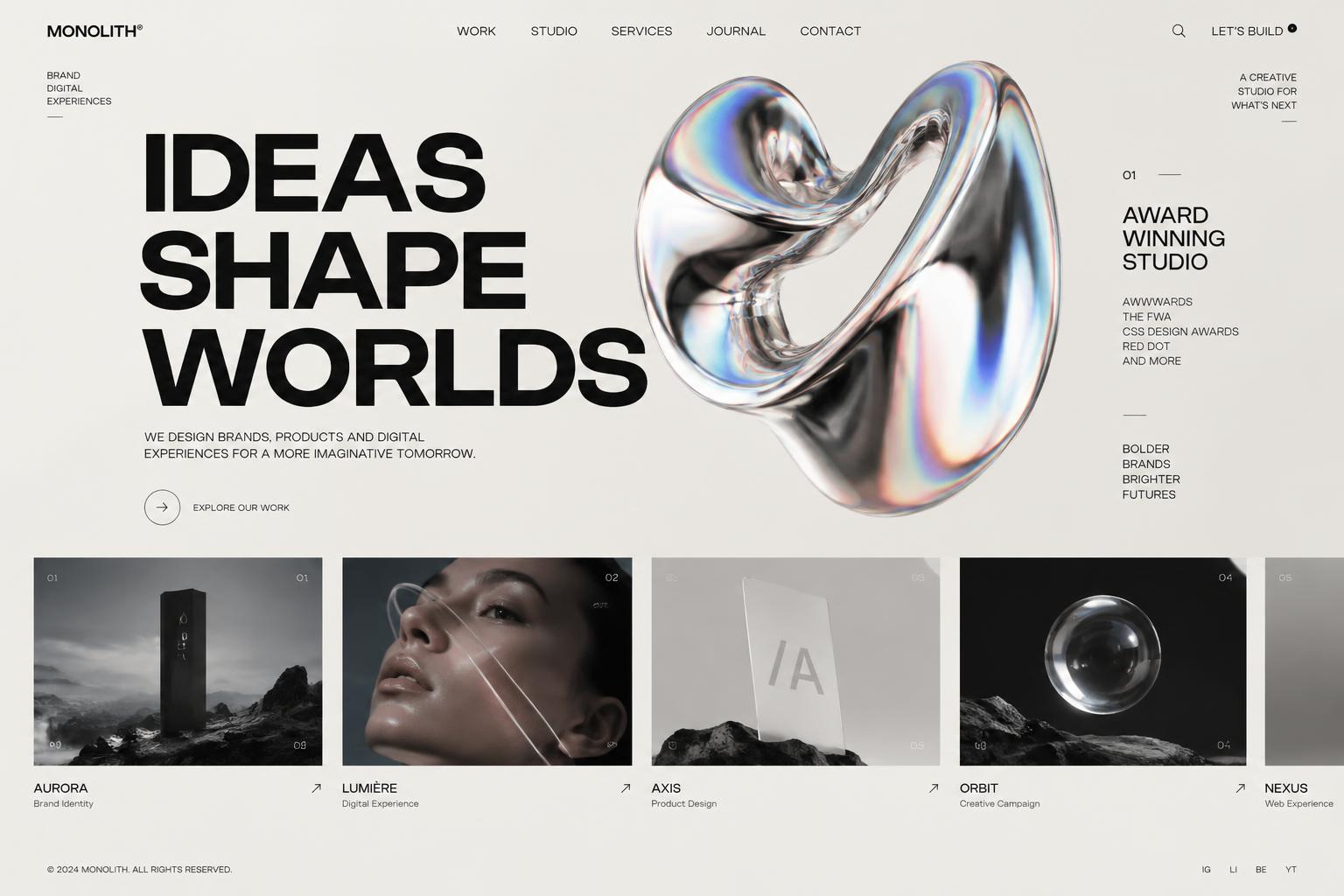 AI-generated futuristic premium desktop website design concept