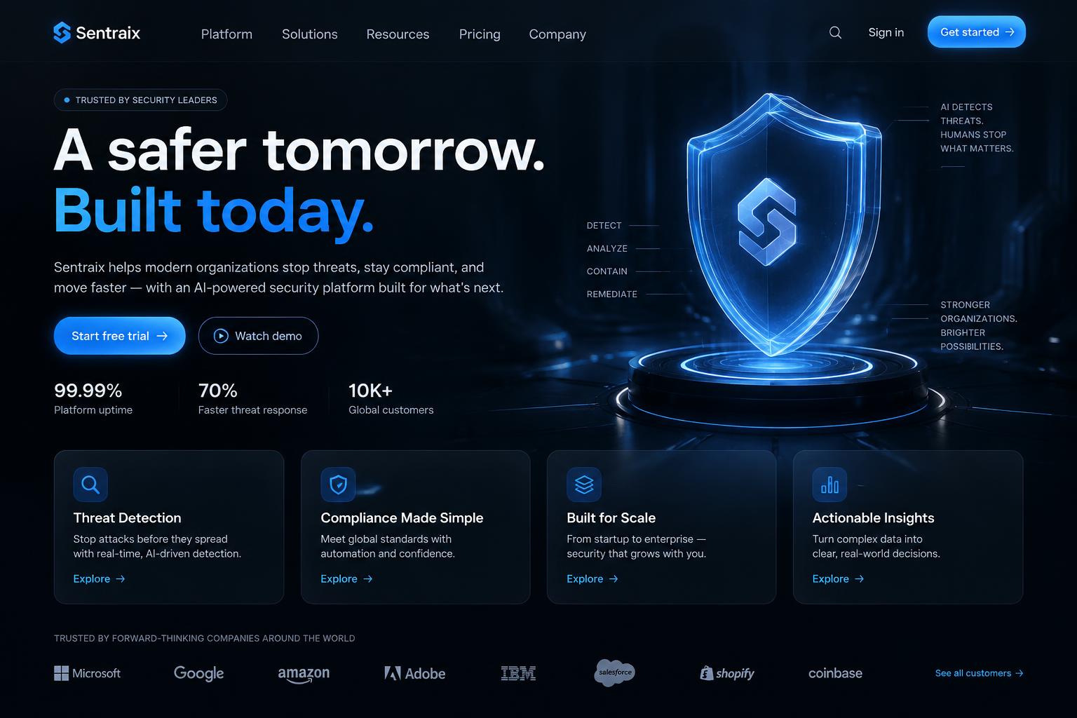 AI-generated futuristic premium desktop website design concept