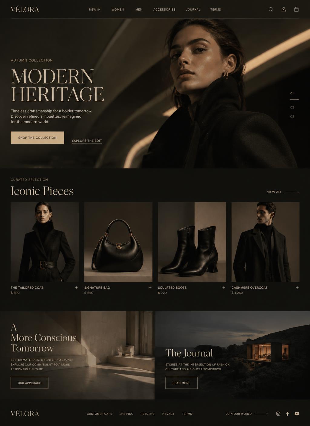 AI-generated futuristic premium website design concept
