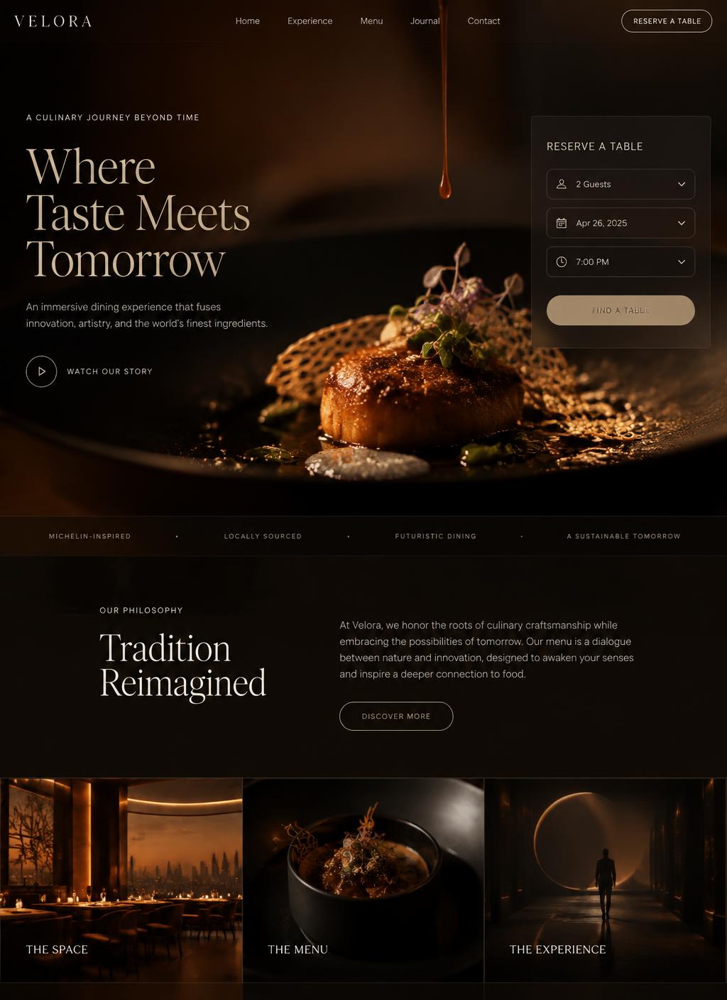 AI-generated futuristic premium website design concept