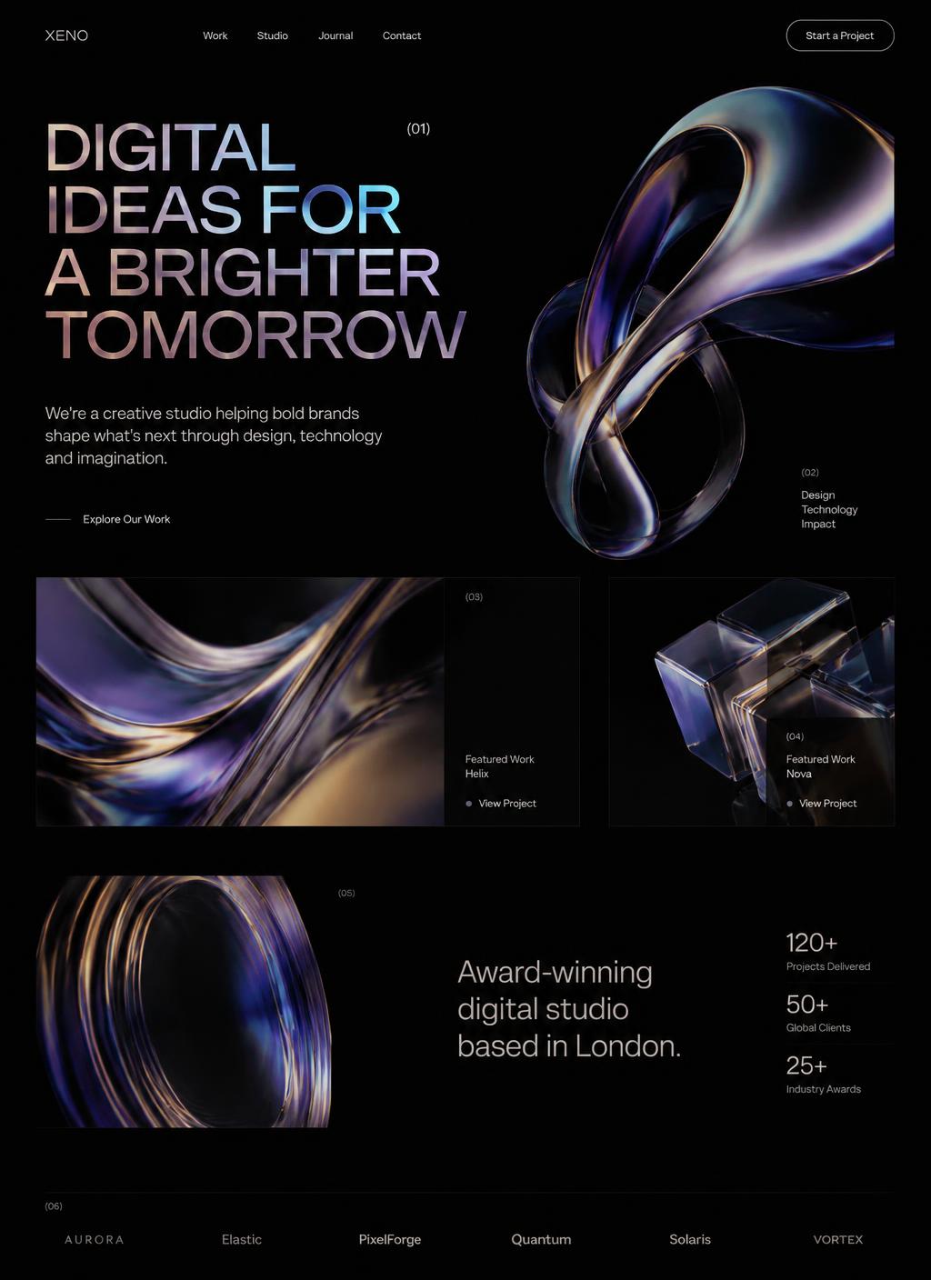 AI-generated futuristic premium website design concept
