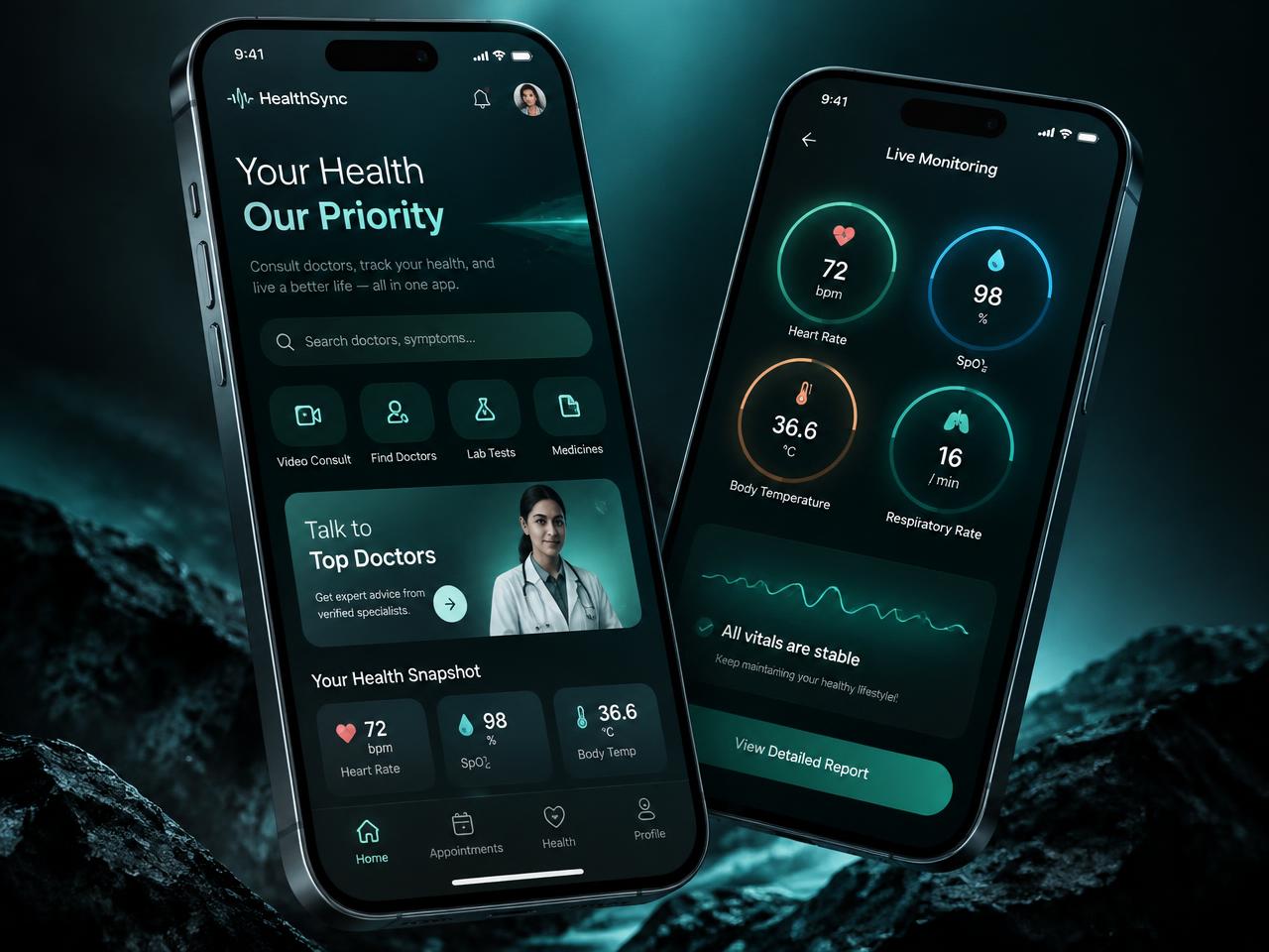 HealthSync — Telemedicine App — Mobile Apps project by MAVRO&CO