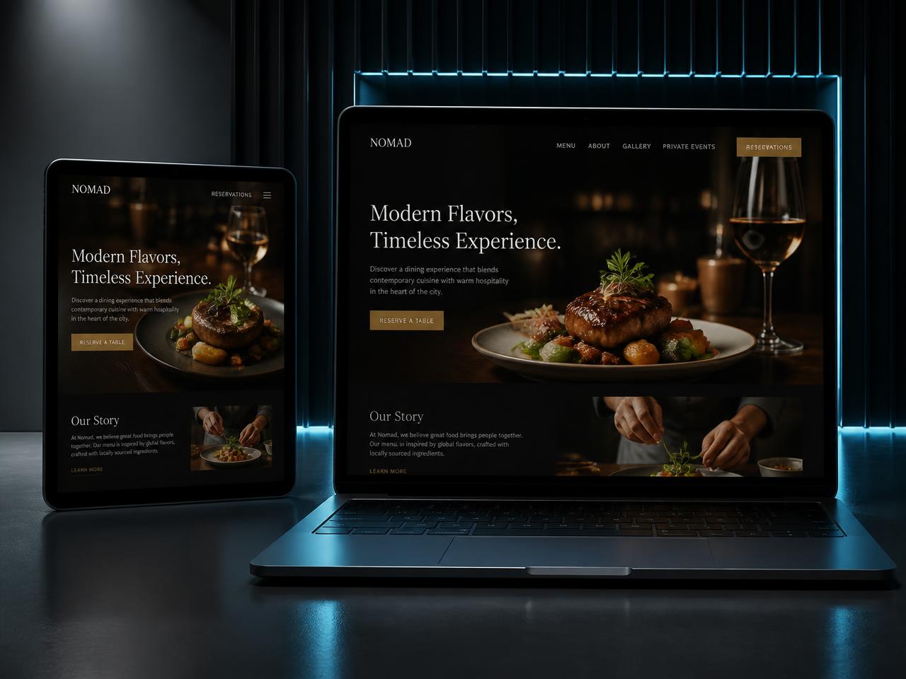 Nomad — Restaurant Experience — Web Design project by MAVRO&CO