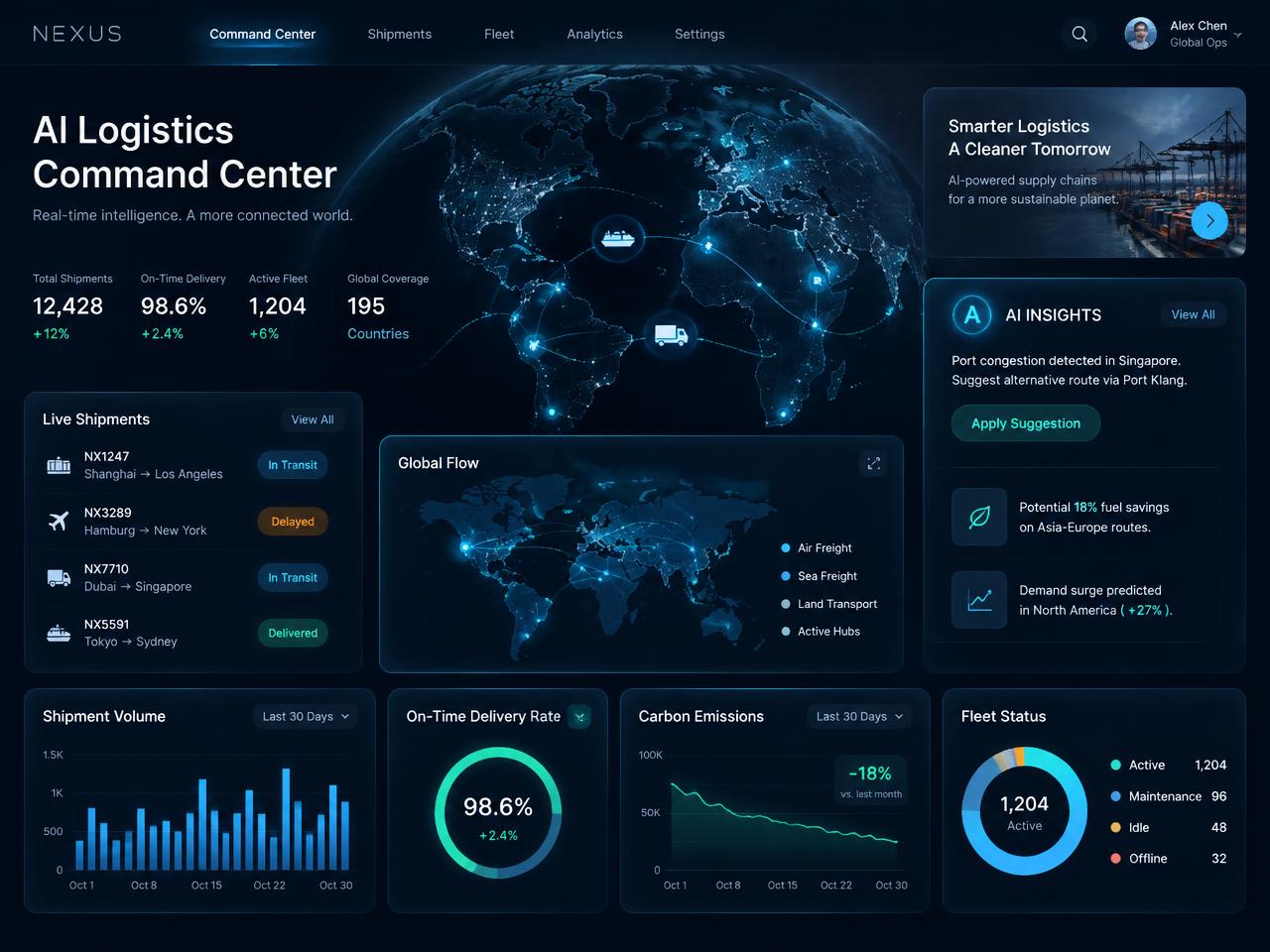 Nexusflow — Logistics Command Center — Web Development project by MAVRO&CO