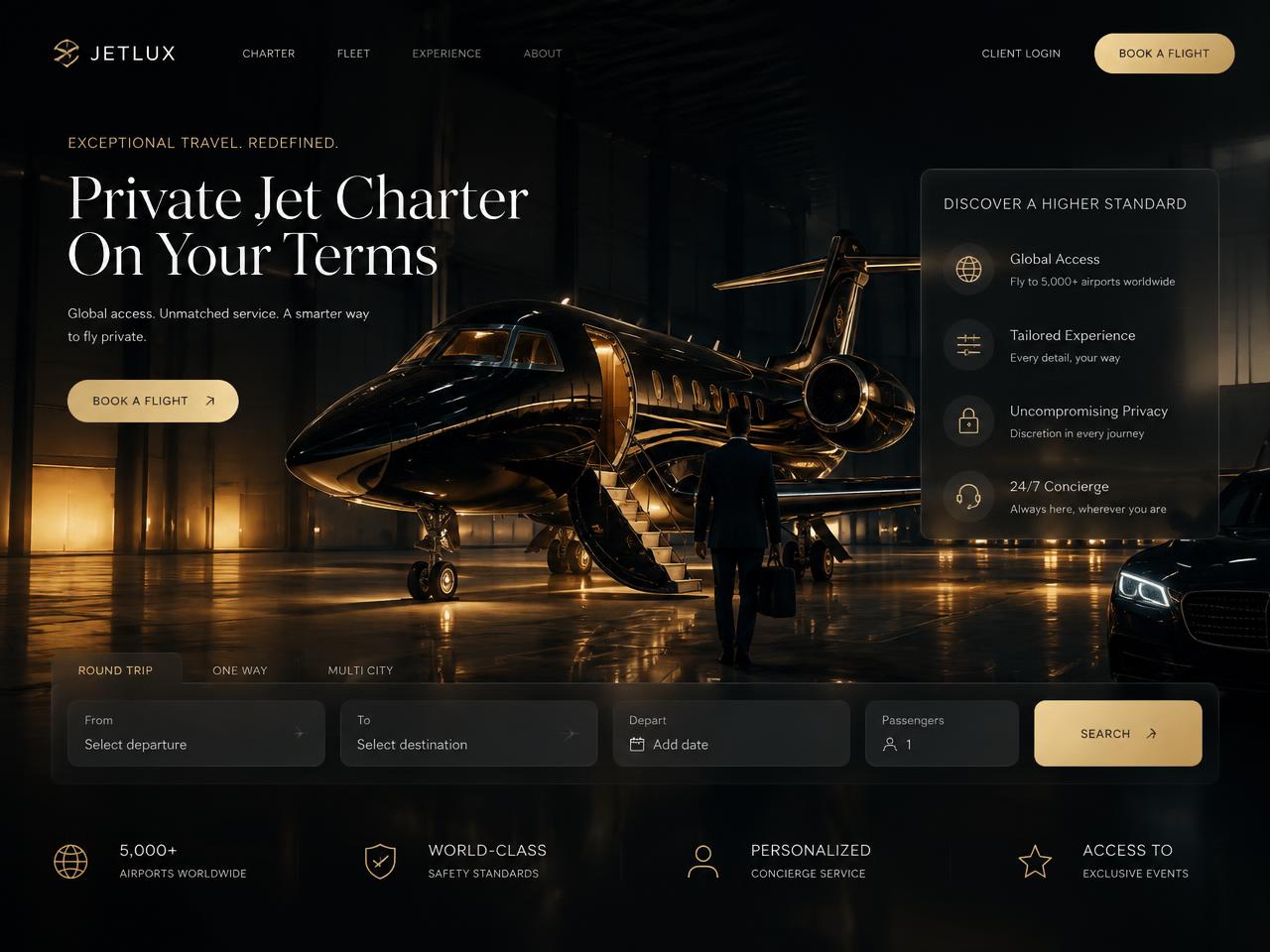 Jetlux — Private Aviation — Web Design project by MAVRO&CO